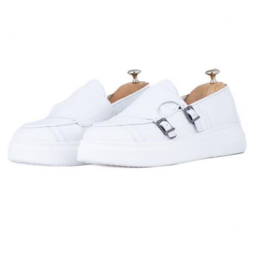 İdol 3003-01 Çift Toka Causal - Beyaz